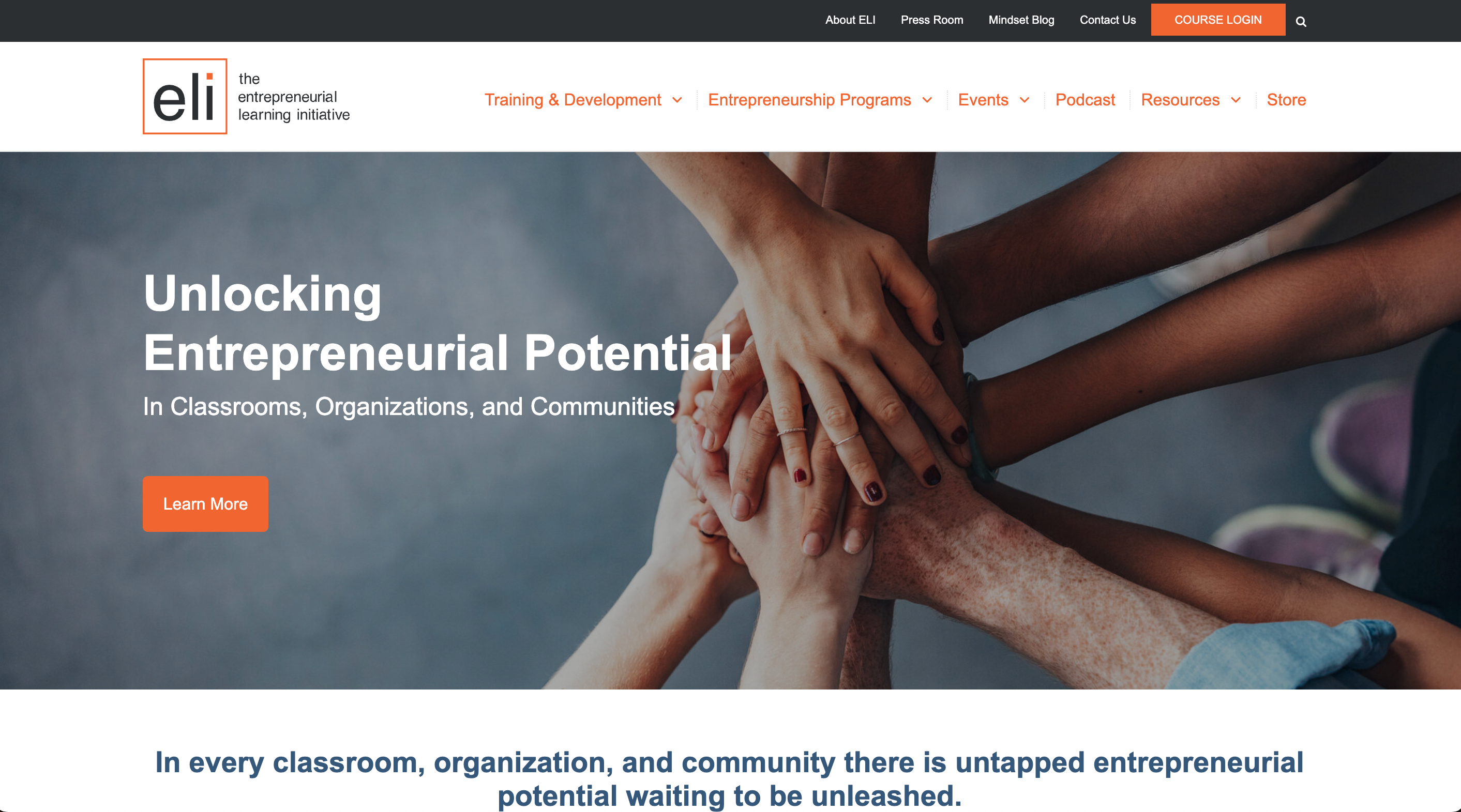 The Entrepreneurial Learning Initiative website
